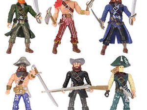 HAPTIME 6 Pcs Pirates Action Figure Playset