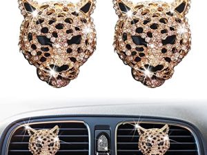 Lot de 2 clips d'aération léopard Bling