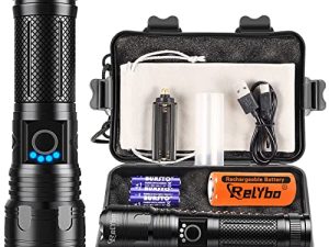Lampes de poche Relybo haute lumens rechargeables