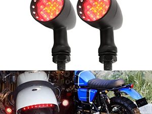 2pcs Noir 15 LED Moto Stop Frein