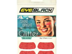 EyeBlack Red Softball Glitter Eye Black Strips
