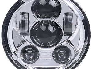 Lusgwufad Phare de moto LED 5-3/4 5