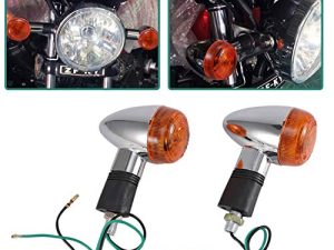 INNOGLOW Clignotants de moto Chrome Bullet Clignotant