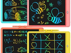 Lot de 4 tablettes d'écriture LCD pour