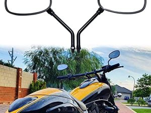 Rétroviseurs latéraux de guidon de moto noirs