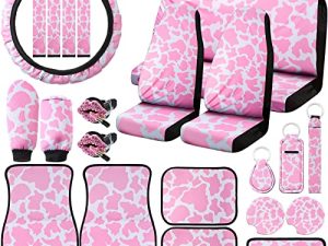 26 Pièces Accessoires de Voiture Imprimé Vache