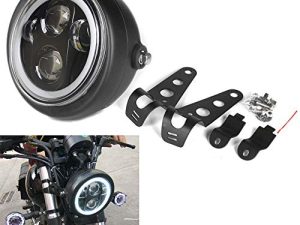HOZAN Phare de moto LED noir 5