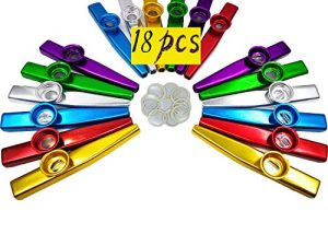 Fartime 18 pcs Kazoos en métal avec
