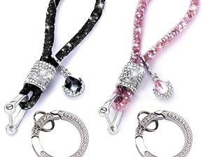 Porte-clés de voiture en cristal pour femme