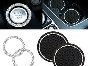Lot de 2 sous-verres de voiture noirs