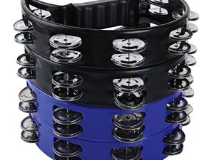 EOEXN Lot de 4 tambourins demi-lune pour