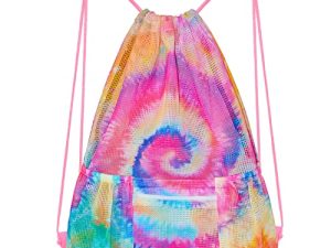 Sac à cordon en maille avec poche