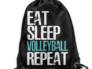 Eat Sleep Volleyball Repeat Drawstring Pack Beam
