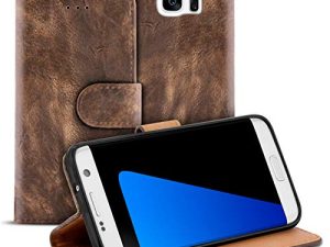 Coque vintage en microfibre pour Samsung Galaxy