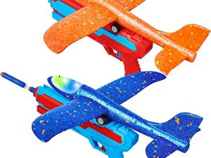 Lot de 2 jouets d'avion avec lanceur
