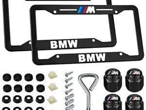 Cadres de plaque d'immatriculation noirs pour BMW-M