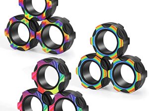Buluwans Fingers Magnetic Ring Fidget Toys Anneaux