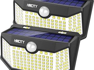 HMCITY Lampes solaires d'extérieur 120 LED avec