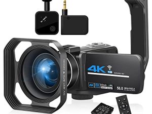 KOMERY Caméscopes Caméra vidéo 4K 56MP pour
