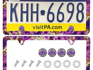 Cadre de plaque d'immatriculation violet pour femme