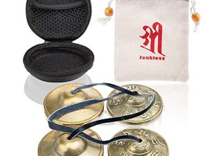 ZenBless Lot de 4 cymbales tibétaines Tingsha
