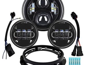 AlyoNed Phare LED Moto 7 Pouces 4.5"