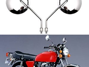 Rétroviseurs latéraux de guidon de moto chromés