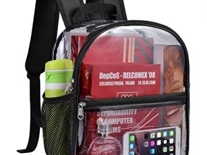 USPECLARE Mini sac à dos transparent approuvé