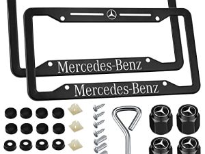 2PCS Cadres de plaque d'immatriculation pour Mercedes