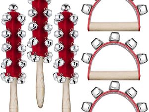 6 Pièces Clochettes à Main de Noël