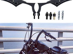 Rétroviseurs latéraux de moto noirs compatibles avec