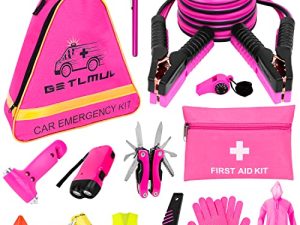 GETLMUL Kit d'urgence de voiture rose