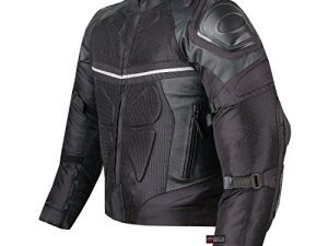 Veste de moto imperméable en cuir et