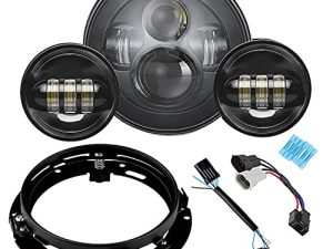 SUNPIE Phare LED compatible avec les motos