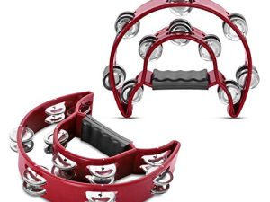 Flexzion Tambourin Métal Demi-Lune Instruments de Musique