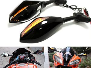 Rétroviseurs latéraux de moto avec clignotant LED