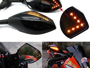 Rétroviseurs de moto clignotant LED avec flèche