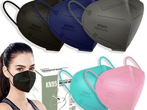 DIDIOOI Masques faciaux 50pcs 5-Ply Cup Masques
