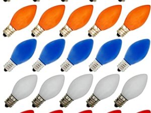 Lot de 25 ampoules de rechange multicolores