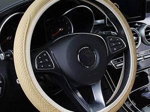 Housse de volant de voiture en cuir