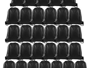 PLULON 30 Pcs Noir Cordon Sac À