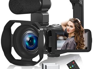 VJIANGER Caméra Vidéo Caméscope 4K 24MP Vlogging