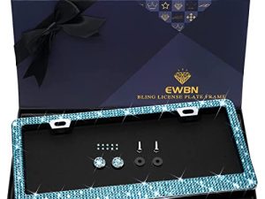 Cadre de plaque d'immatriculation en strass Bling