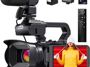 JLANDA Caméra vidéo 4K Caméscope