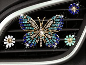 Bling Blue Butterfly Car Air Vent Clip