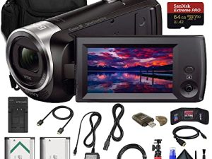 Sony HDR-CX405 HD Handycam (HDRCX405/B) + carte