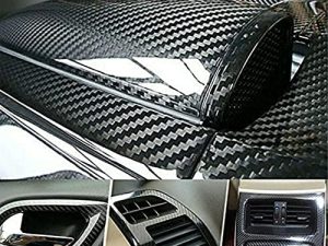 Accessoires auto 5D brillant en fibre de