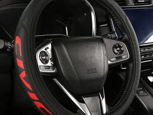 TINSATINEI Couvre Volant Élastique Lettres de Voiture