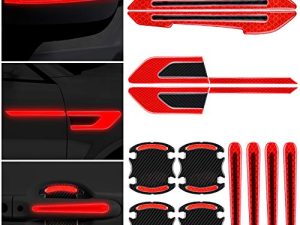 12 Pièces Autocollants Réfléchissants de Voiture Ensemble