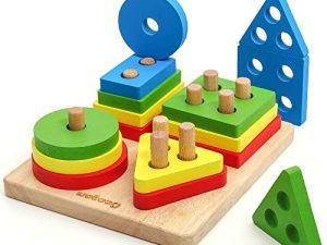 Coogam Jouets Montessori empilables en bois